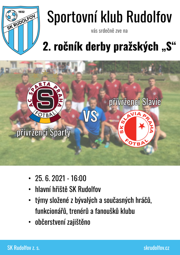 Plakátek akce derby pražských S.